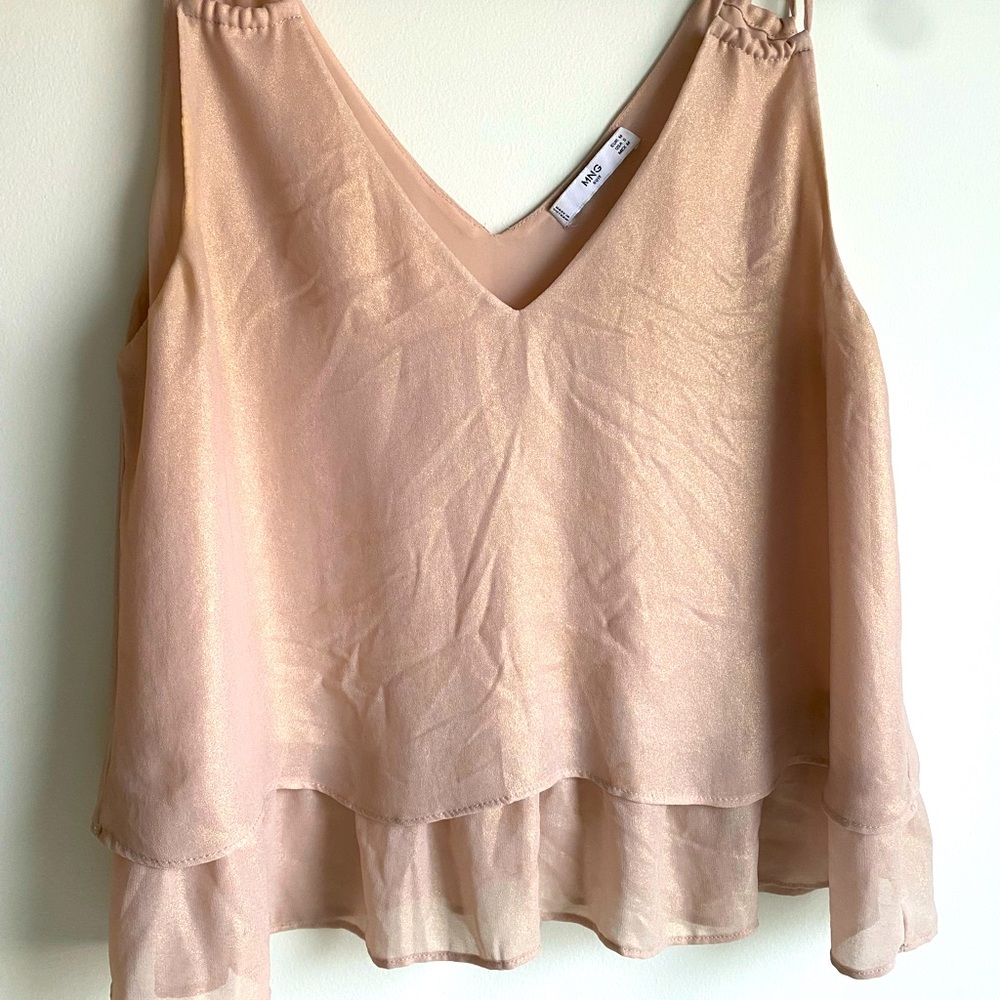 Mango Double Strap Flowy Blush Tank